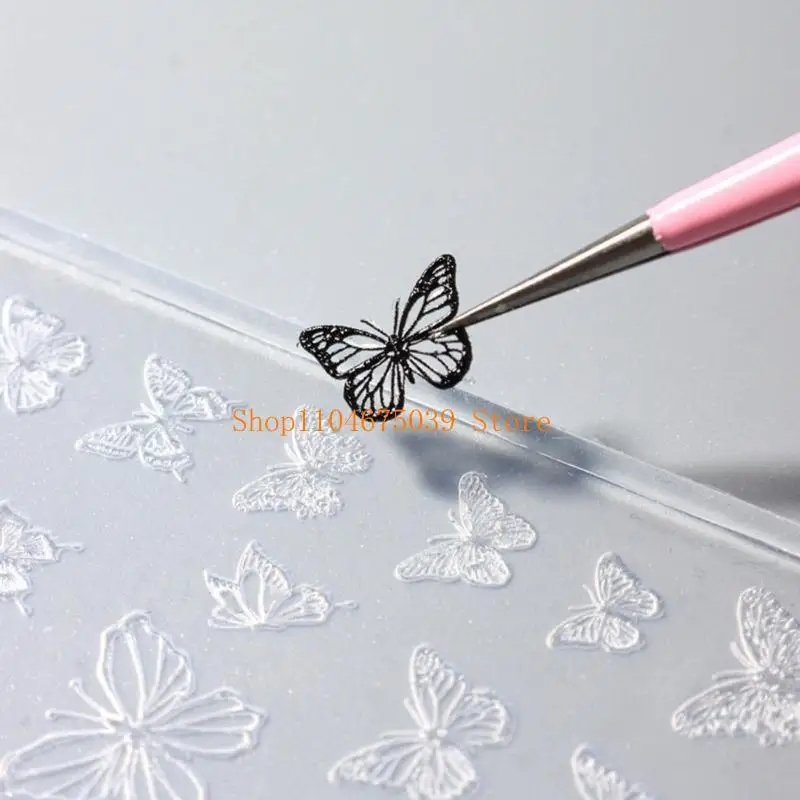 

5asd Beautiful Art Silicone Mold Assort Designs Art Tools Carving Mold for Manicure Professional Nailing Accessory