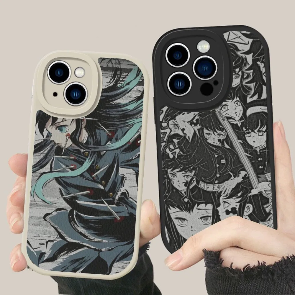 

Demon Slayer Muichiro Phone Case Hard Leather For iPhone 14 13 12 Mini 11 14 Pro Max Xs X Xr 7 8 Plus 6 6s