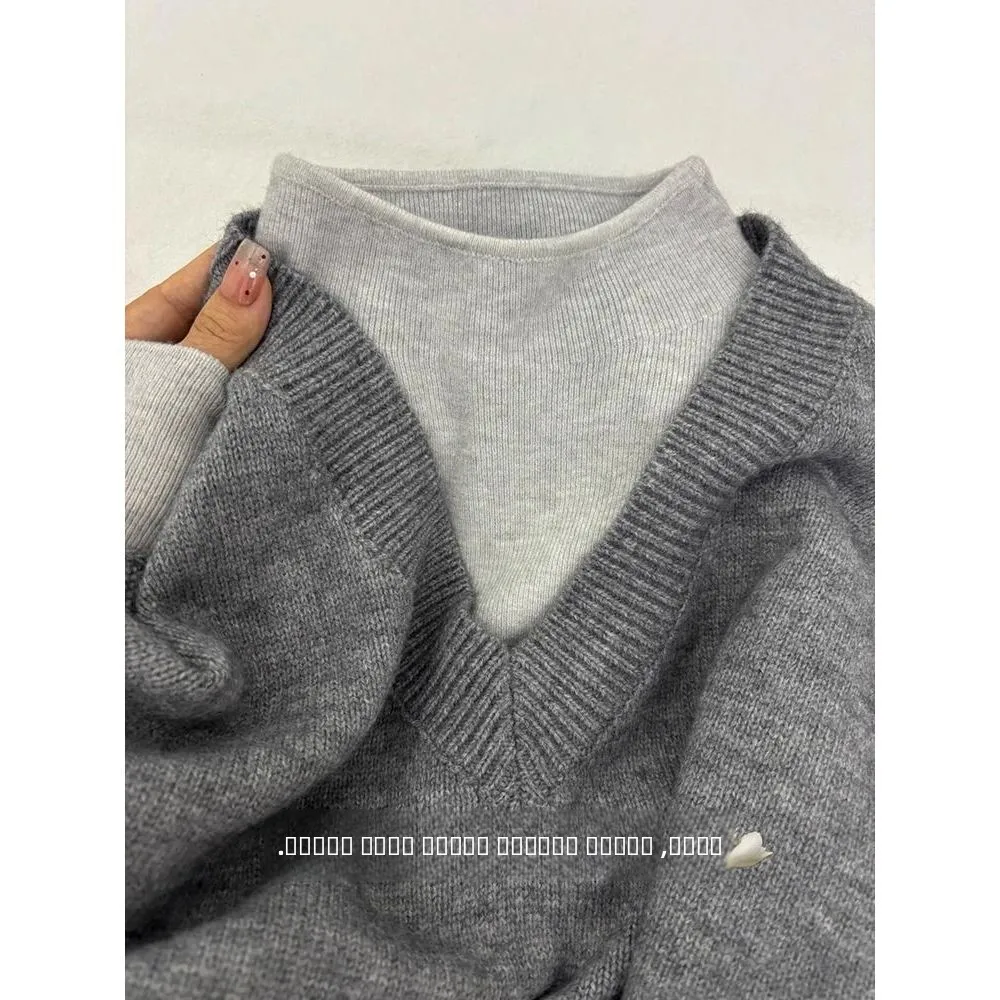 

Versatile Basic Knitted Long Sve f High Ne Women's Base irt Autumn Winter Slim Fit Inner Wear Winter Match