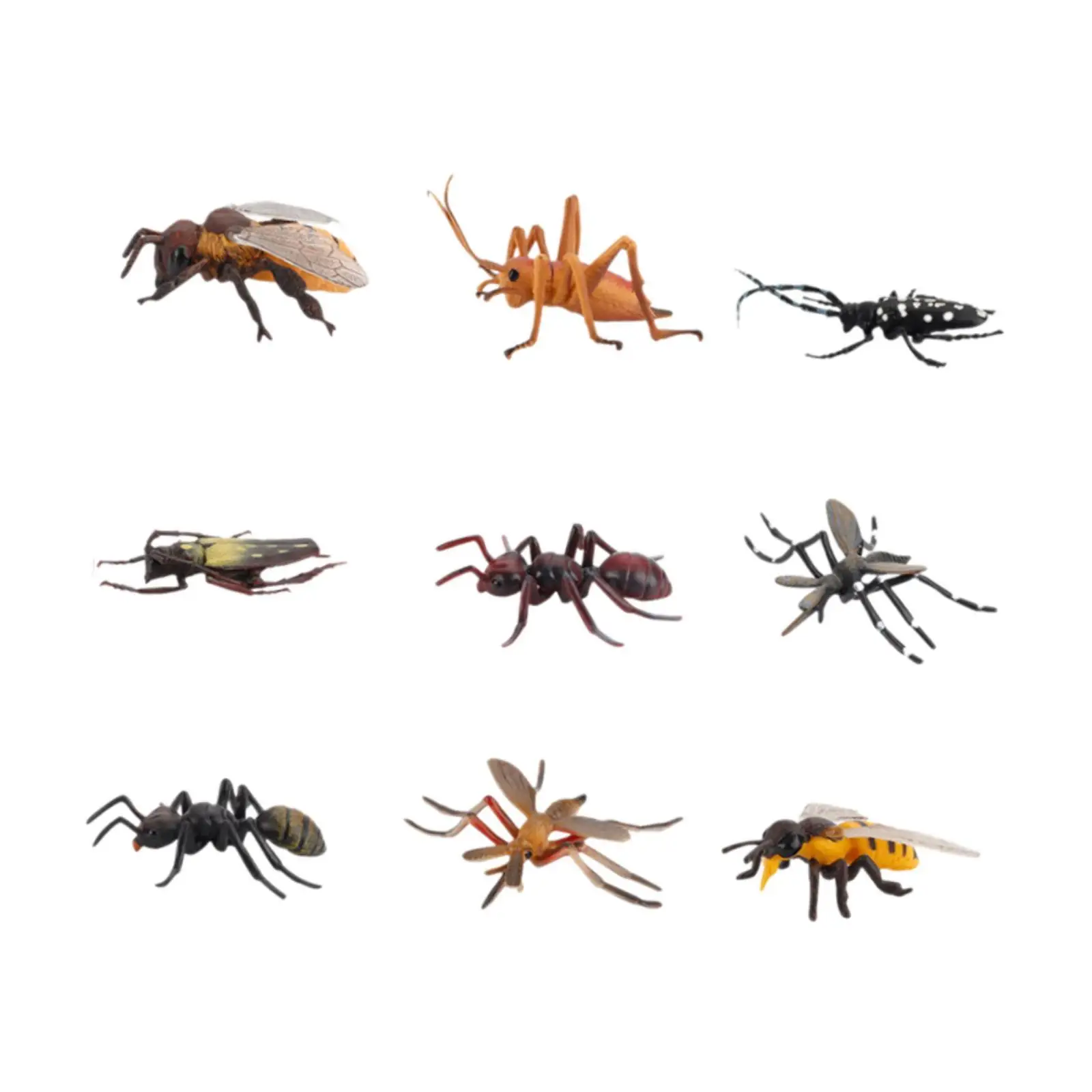 9x juguetes de animales realistas figuras de animales falso Cupcake Topper Mini ciencia juguetes educativos de aprendizaje para aula de contenedor sensorial