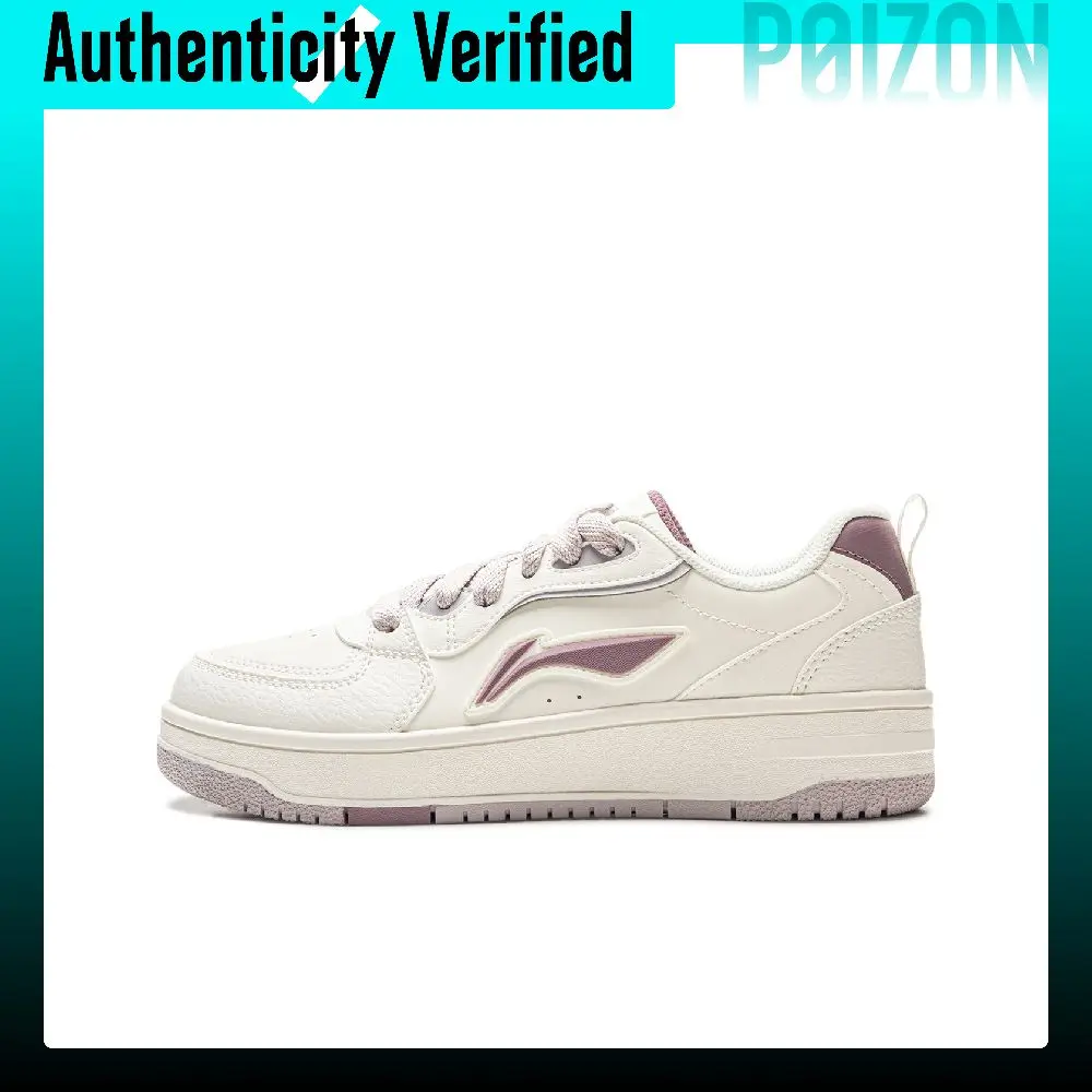 Li Ning Tianji Soft Slip Resistant Cushioning Abrasion Resistant Height Increasing Low top Skateboard Shoes Women's AGCV342-3