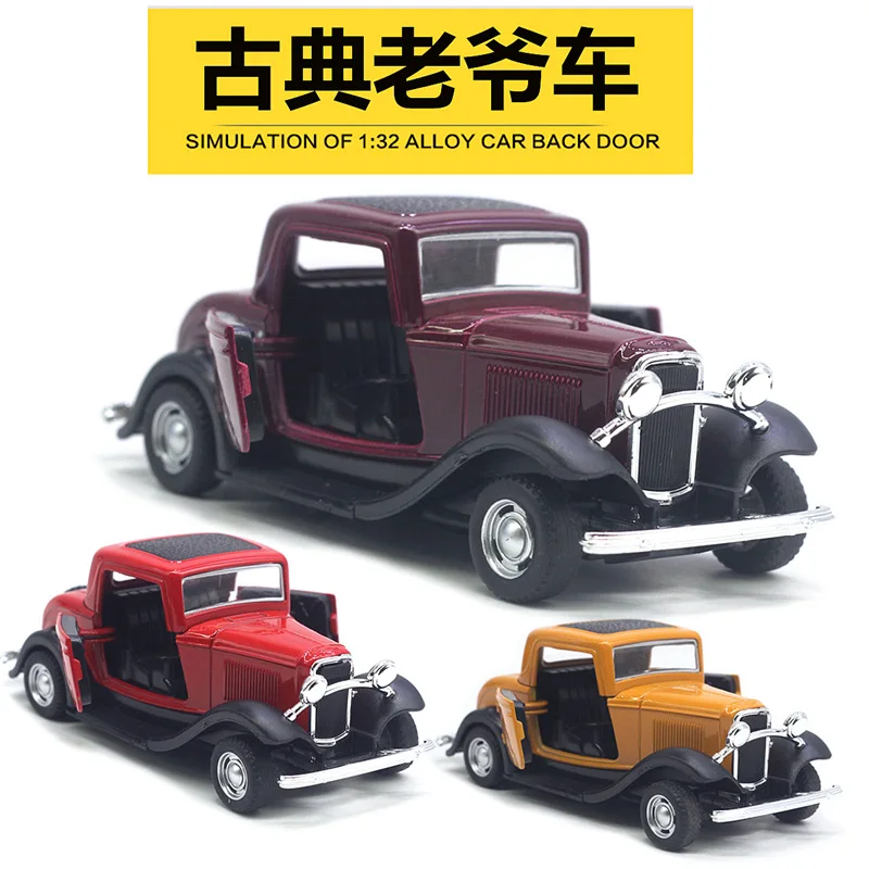 1: 32 alloy Ford simulation retro vintage car model toy hot selling children's collection gift