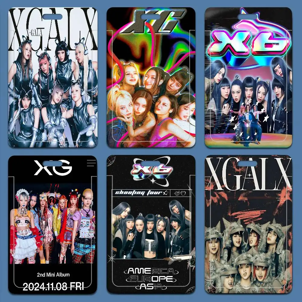 

Kpop X-Xg ID Badge Card Holder Lanyard Kids Credit Card Case Neck Strap Door Card Holder Credentials Gift