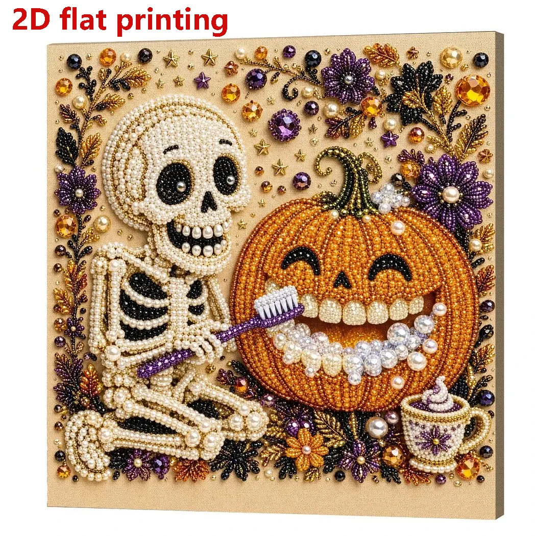 DIY Halloween Parel Diamant Schilderij Set met Lijst
