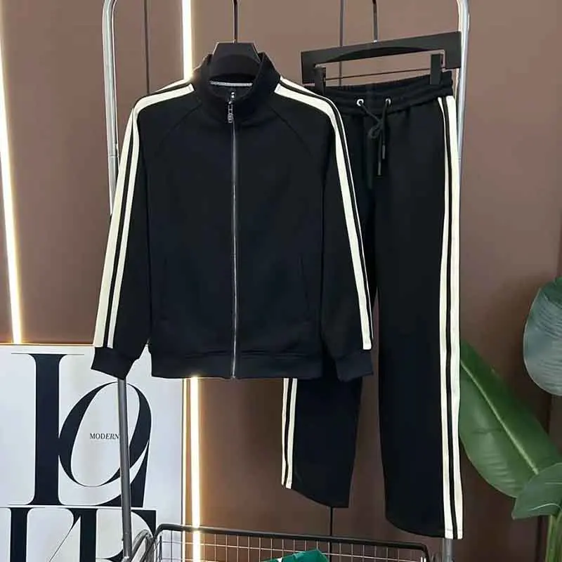 

Men's New Collar Casual Suit 2025 Fall Fashion Handsome Versatile Simple Sports Two-Piece Set