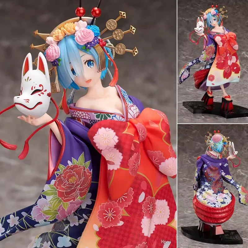 

In stock GSC Original:Re:Zero REM RAM 25CM oiran VER.PVC Action Figure Anime Figure Model Toys Collection Doll Gift