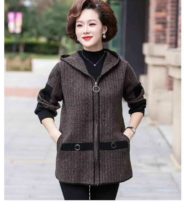 Wool Blend Coats Womens Woolen Coat Double Collar Autumn Tweed Double-Breasted Contrasting Elastic Waist Hardshell Flounce Bell