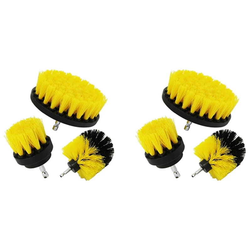 2X Drill Brush Cleaner Scrubbing Brushes For Bathroom Surface Grout Tile Tub Shower Kitchen Auto Care Cleaning Tools