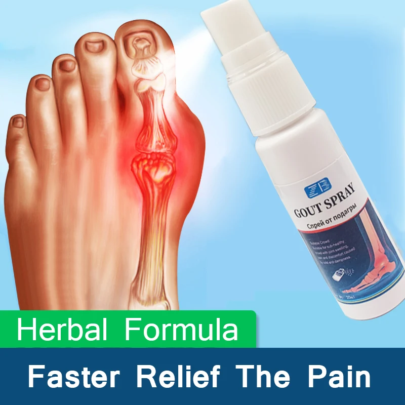 Gout Medicine Spray Arthritis Pain Relief Health Care Fluid Treatment Rheumatism Joints Fingers Toes Swelling Medical Plaster