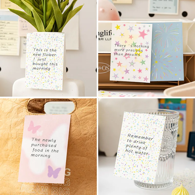 يمكن تمزيق الملاحظات اللاصقة بألوان قوس قزح، ملاحظات غير لاصقة، ديكور ذو مظهر جيد، ملصق رسائل مذكرة ملاحظات بعد ذلك