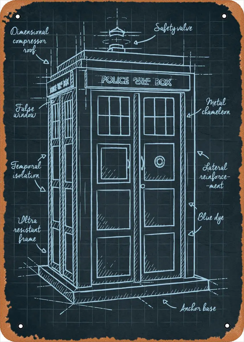 Ysirseu Vintage Tardis plan Famous Sketch 8