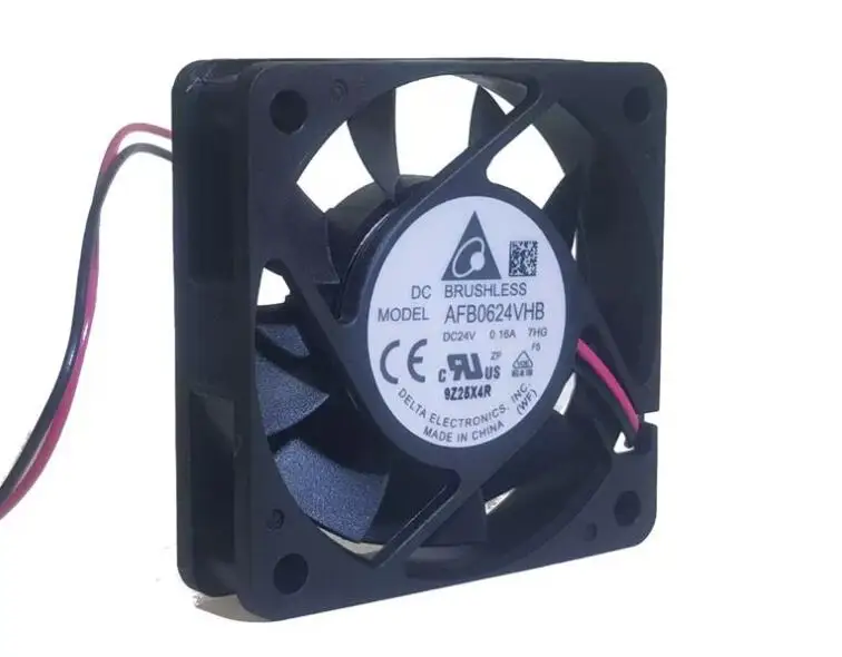 Delta Electronics AFB0624VHB DC 24V 0.16A 60x60x15mm 2-Wire Server Cooling Fan