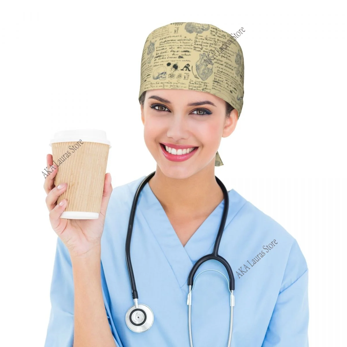 Skull Hats Scrub Hat Funny Salon Working Cap Laboratory Pet Shop Nursing Scrub Cap Anaesthesia Scrub Cap