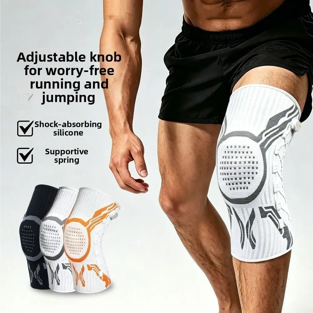 Adjustable Knob Knee Pad Elastic Breathable Sports Knee Brace Non-Slip Thin Knee Brace Support Joint Protection