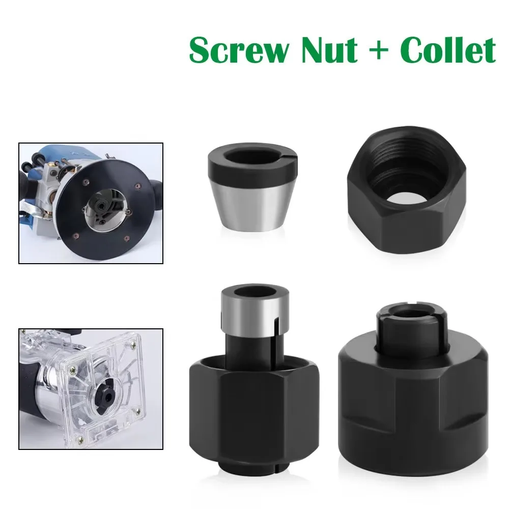 

6mm/6.35mm/8mm M15 Engraving Machine Chuck Nut Carbon Steel Electric Router Milling Cutter Accessories Woodworking C Nut Collet