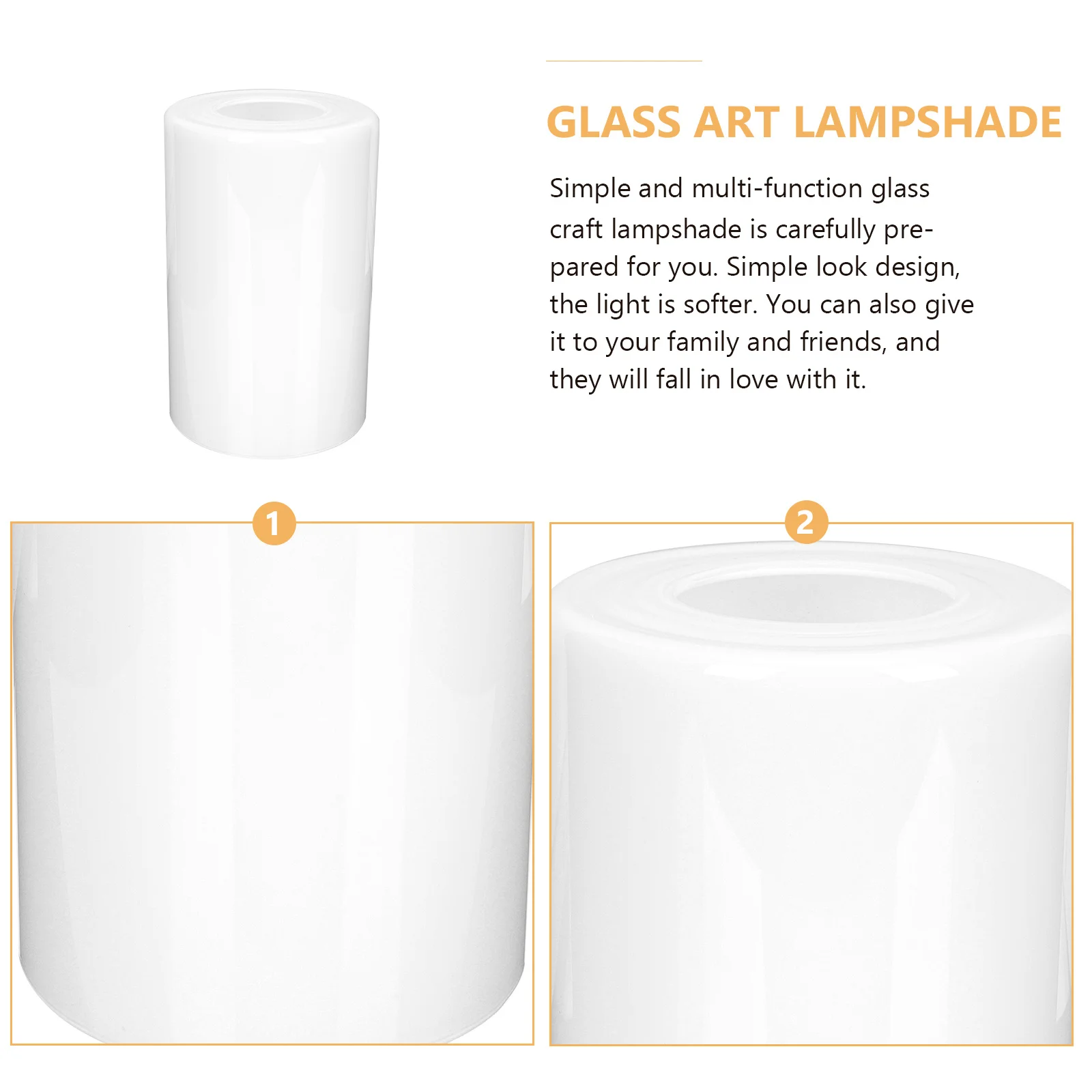 

Glass Lamp Shade Transparent Durable Glass Craft Lampshade Easy Install Soft Light Cover Decorative Lamp Shell Accessory