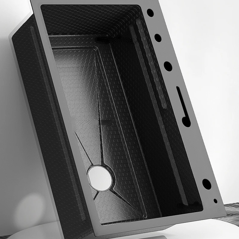 Waterfall Sink Kitchen Stainless Steel Topmount Sink Large Single Slot Wash Basin With Multifunction Touch Waterfall Faucet