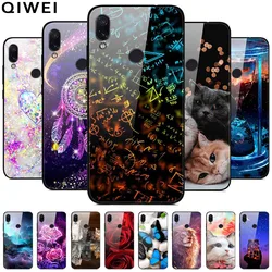 For Xiaomi Redmi Note 7 Case Tempered Glass Hard PC Phone Cover for Redmi Note 7 / 7S / 7 Pro Cases Note7 Silicone Bumper Fundas