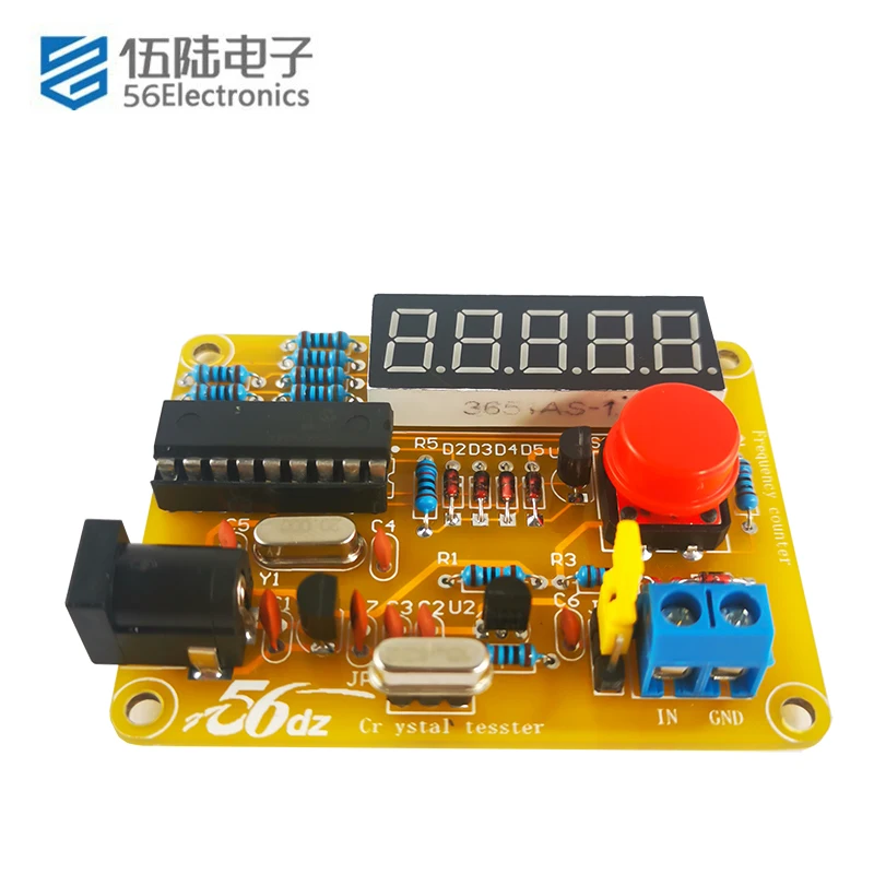 DIY Electronic Kit Frequency Counter Tester Digital Crystal Counter 1Hz-50MHz High-Meter Oscillator Tester with Shell