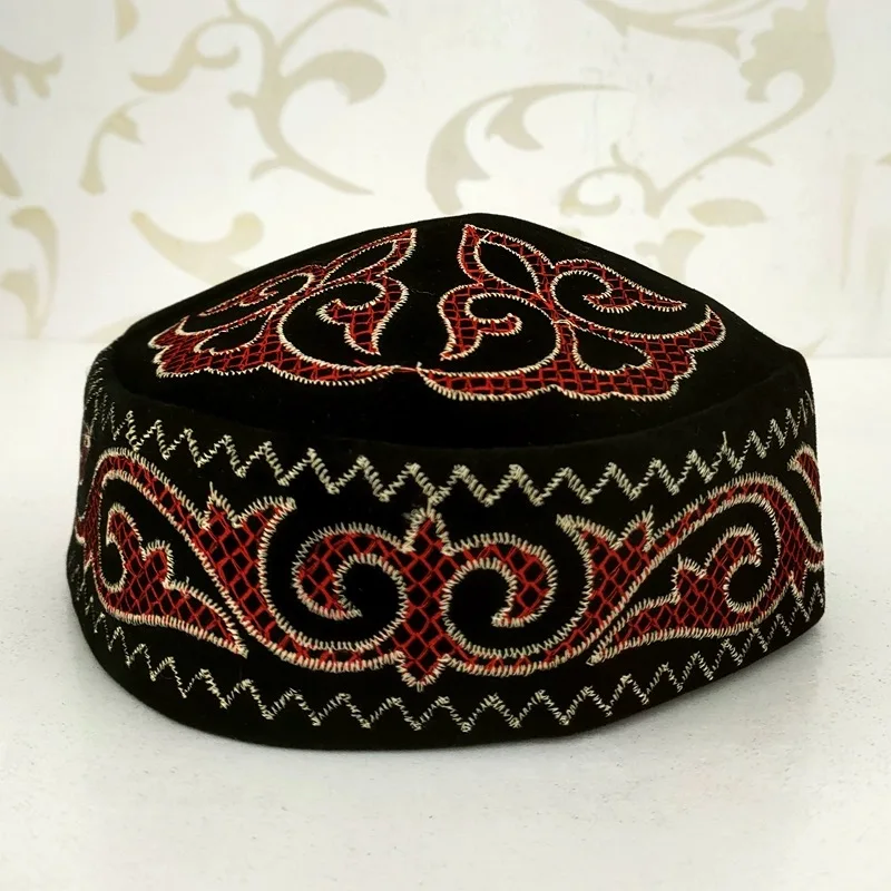 

Muslim Caps For Men Colthing Lint Crochet Hat Turkey Kufi Islamic Kippah Hijab Jewish Turban Cotton Winter Warm Man's Hats