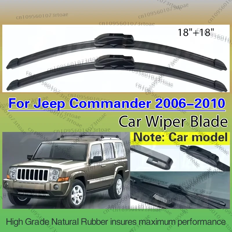 

Car Wiper Blades For Jeep Commander 2006 2007 2008 2009 2010 Windshield Windscreen Front Window Blades 18"+18" Car Accessories