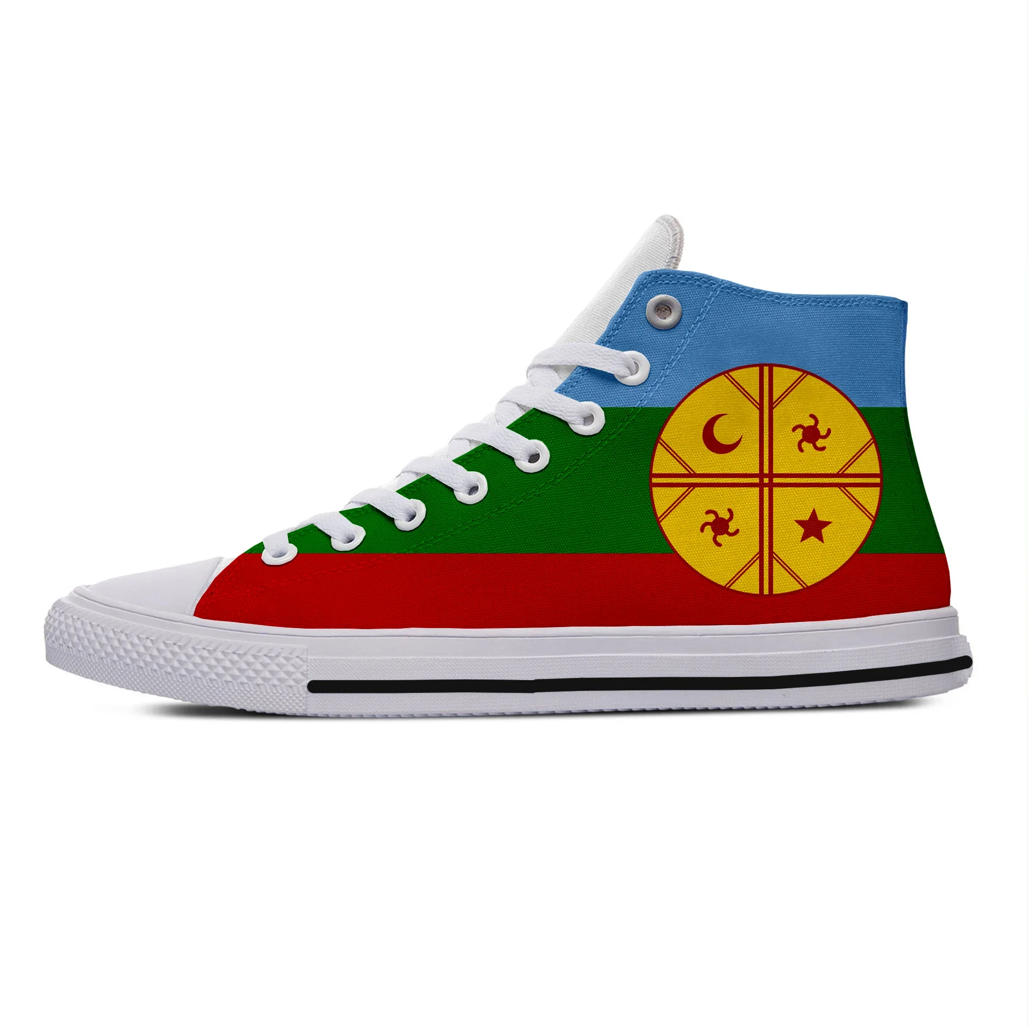 Zapatos de lona de alta calidad para hombre y mujer, zapatillas de deporte informales y ligeras con bandera de los Mapuches, a la moda, novedad