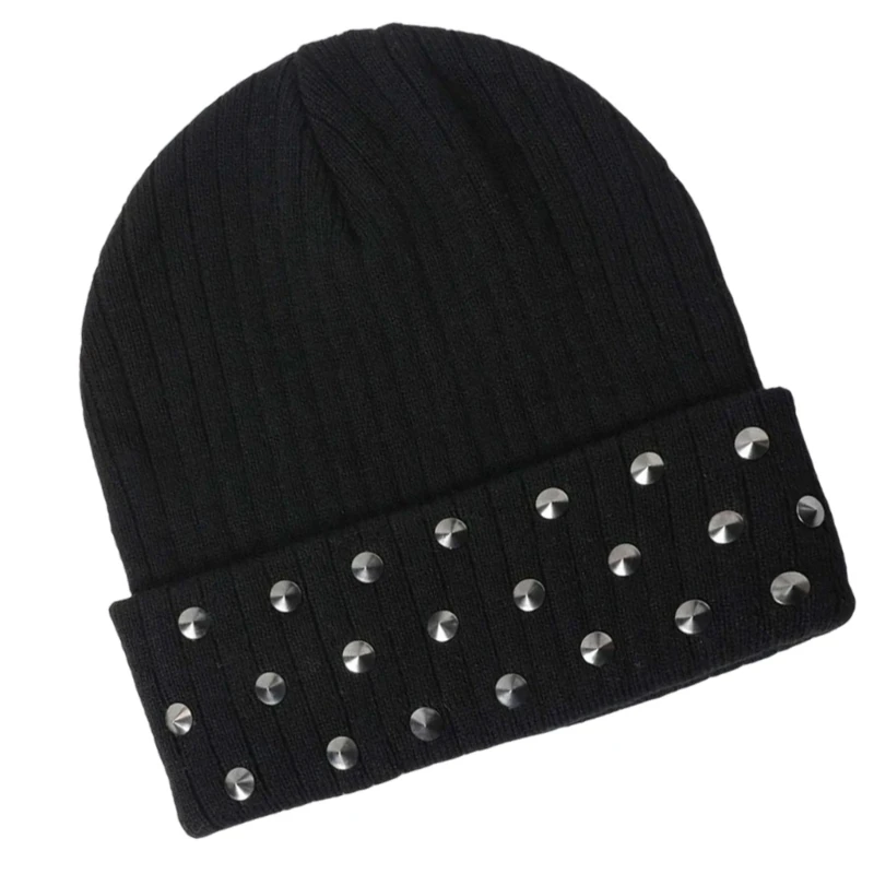 

Modern Rivet Studded Skull Cap Lightweight Unisex Hat Stylish Headwear For Casual Outdoor Use