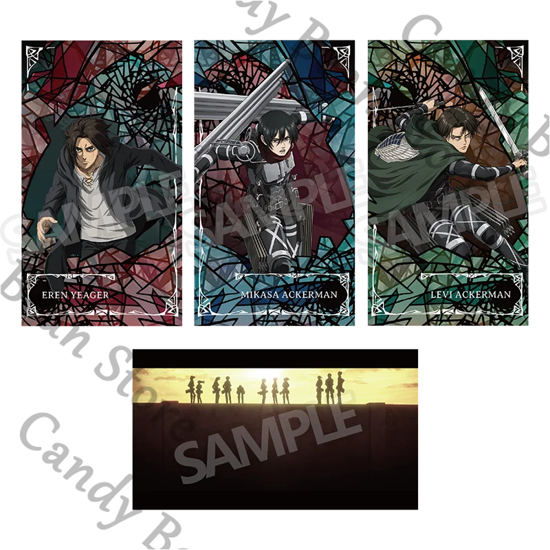 official-anime-attack-on-titan-levi-ackerman-mikasa·ackerman-eren-cosplay-acrylic-quicksand-card-brick-cartoon-standing-sign