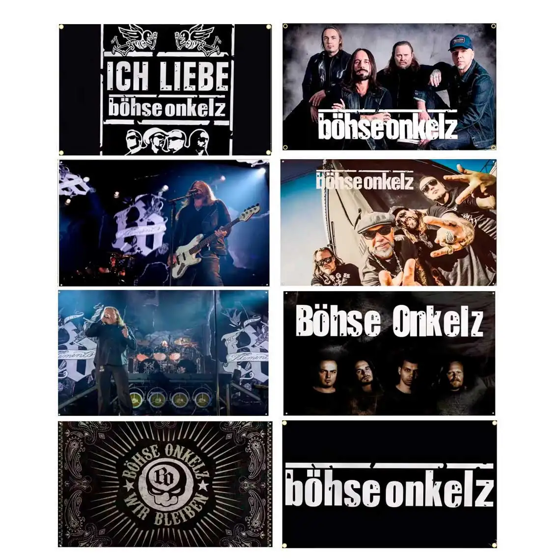 2x3fts 3x5fts 5x8fts B-Bohse Onkelz Rock Band Flag Banner Music Hip Hop Tapestry Applicable To Garage Or Outdoor For Decoration