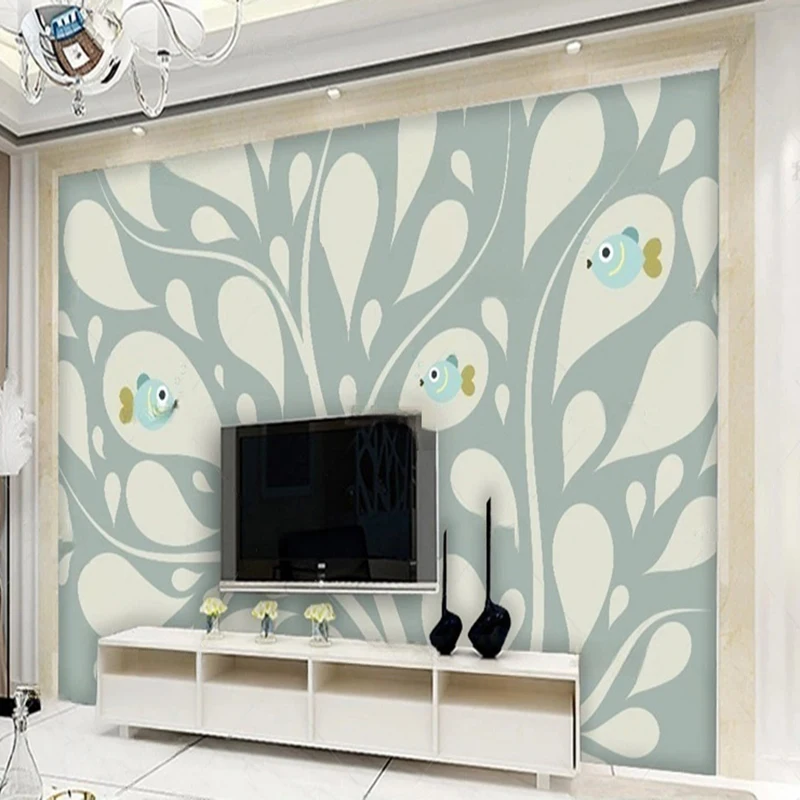 

MU8726 Creative abstract Modern and simple pastoral pattern art background wall