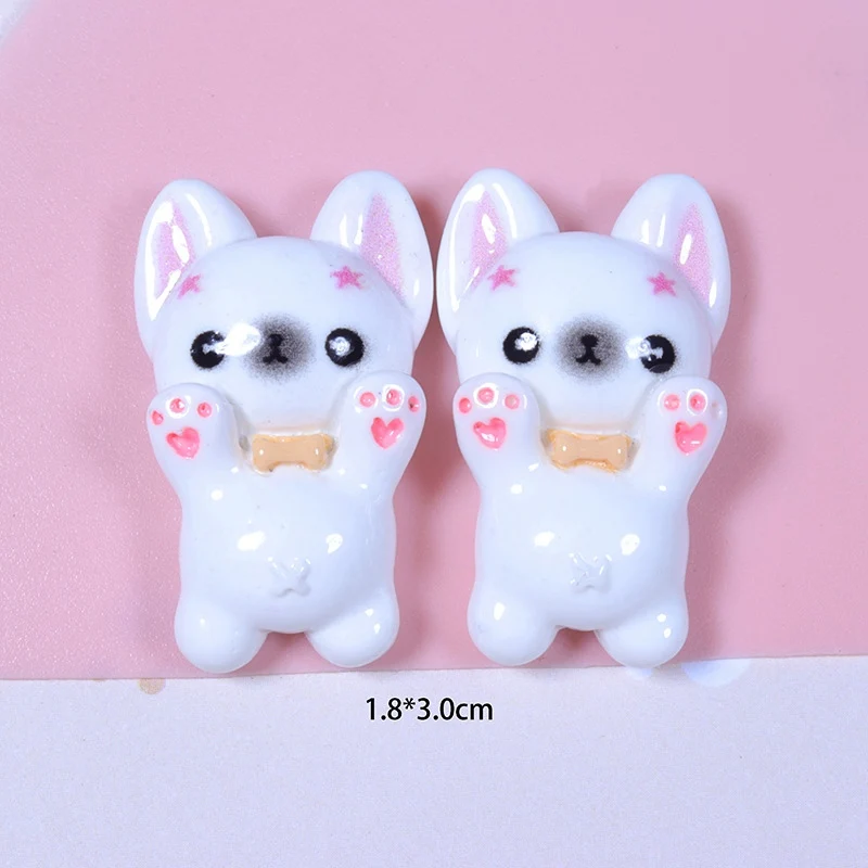 10Pcs Cute Resin Mini 18*30mm Cartoon Dog Series Flat back Scrapbooking DIY Jewelry Craft Decoration