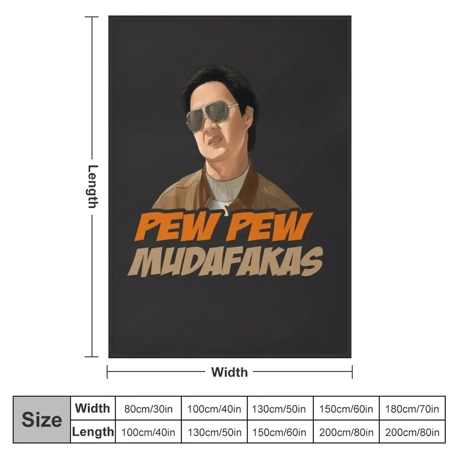 Hangover - Pew Pew Mudafakas Mr Chow Funny Parody Fan Art Throw Blanket Bed covers Luxury Blankets