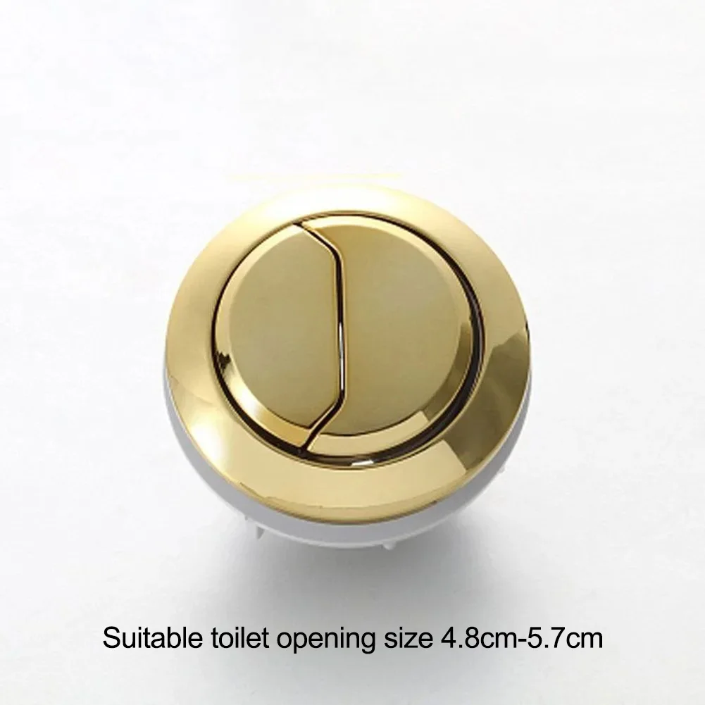 48 ミリメートルゴールドトイレフラッシュボタン 48 ミリメートルデュアルトイレタンク修理丸頭浴室備品ホームトイレ蓋プッシュボタン