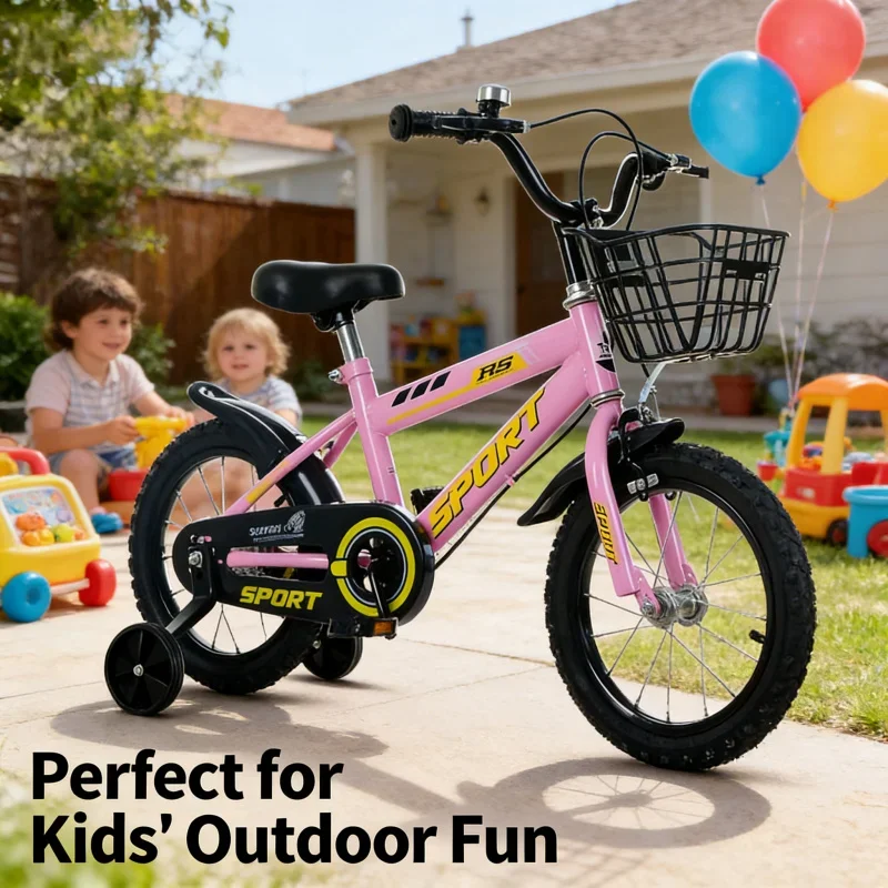 

Pink Children's Pedal Bike for Boys Foreign Trade Direct Supply 3-16 Years Old Student Bicycle Baby Bicycle 12 14 16