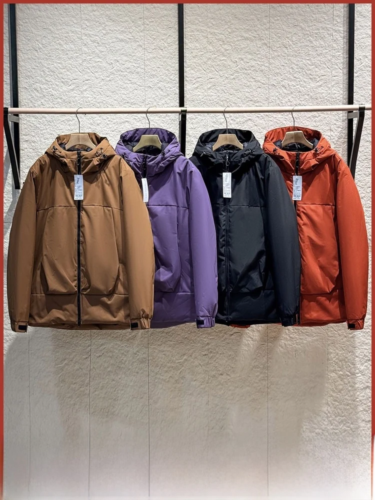 

Мужская повседневная хлопковая куртка с капюшоном, ветрозащитная водонепроницаемая ткань, осень-зима, модная теплая молния Ci Life, дизайн