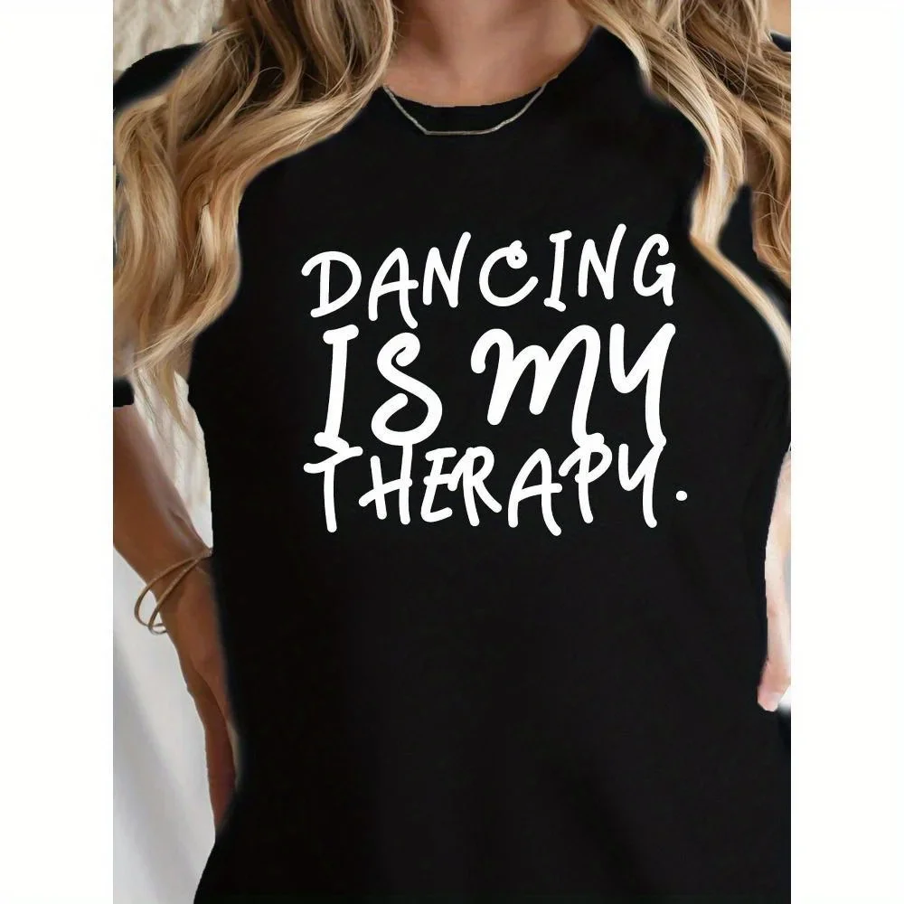 Lavabile, Comfort per tutte le stagioni per lezioni di danza Abbigliamento casual, Abbigliamento per espressioni artistiche, Top con stampa giocosa, Camicia dalla vestibilità rilassata