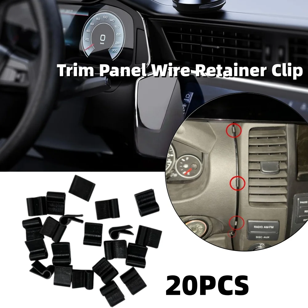 20pcs Car Interior Panel Seam Wire Clip Fastener Universal U-Shaped Car Trim Panel Wire Retainer Clip Car Interior Accessories