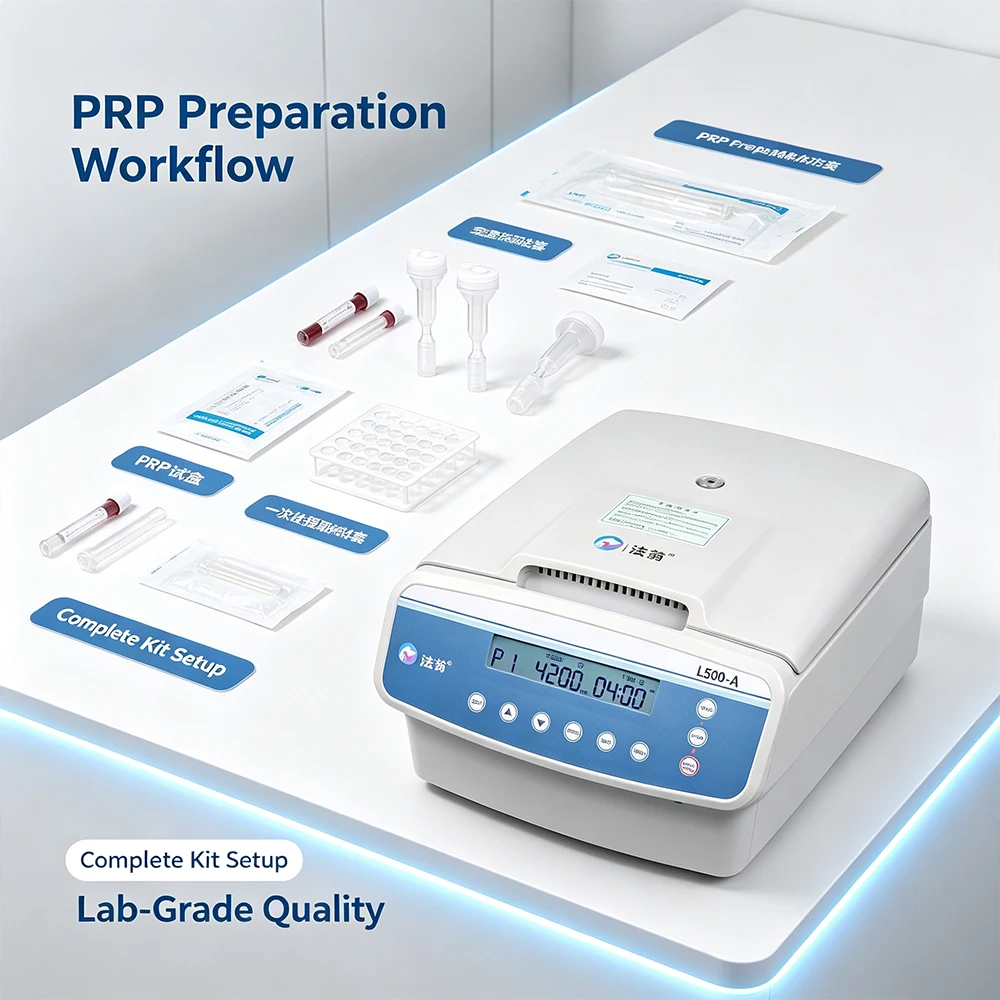 Hospital Grade Veterinary PRP Centrifuge System Double Spin for Dogs Cats Wound Care.