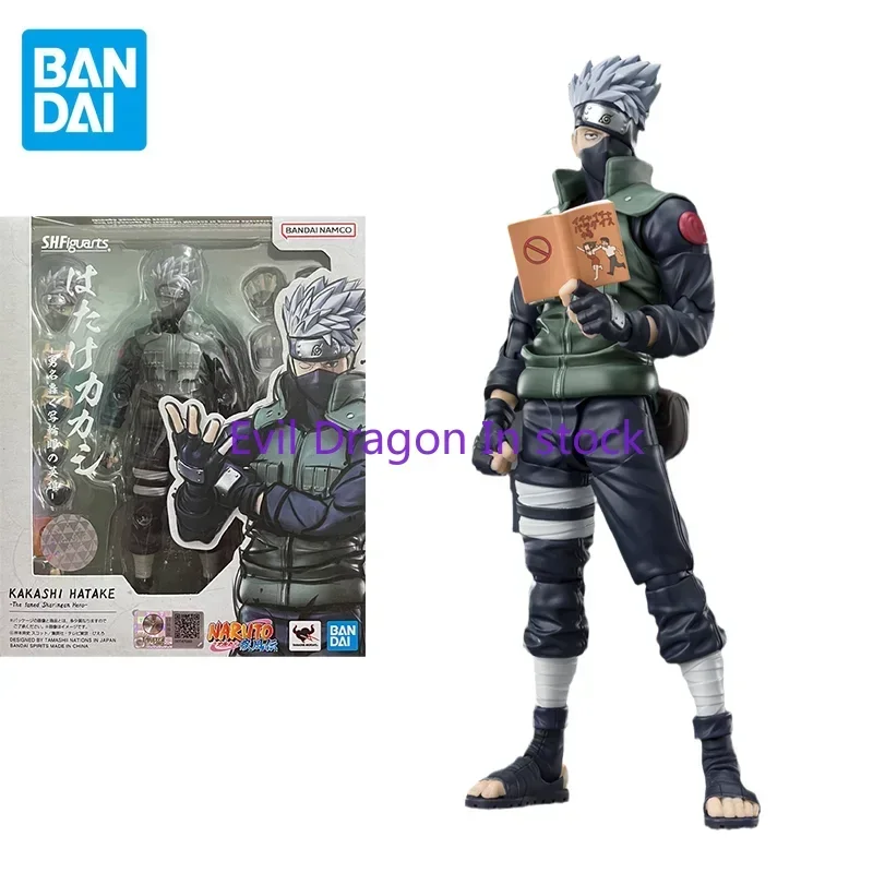 Bandai Naruto：Shippūden Anime Figure SHF Hatake Kakashi 2.0 The Hero of Sharingan Action Figure Toys for Kids Gift Model Dolls