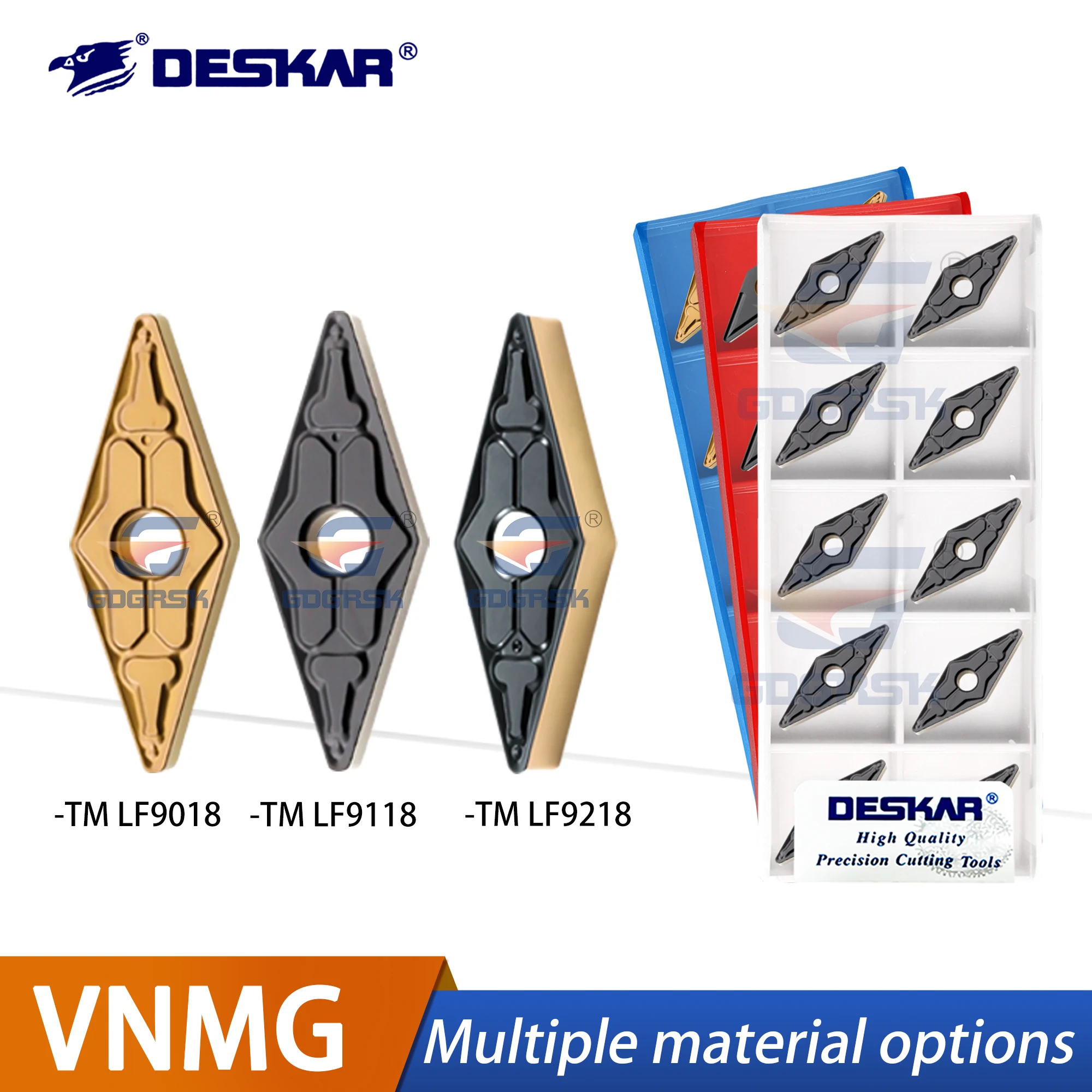 

DESKAR 100% Original Numerical Control Lathe Turning Blades VNMG160404/08/12-TM PM LF9018 LF9118/LF9218 Stainless Steel Blades