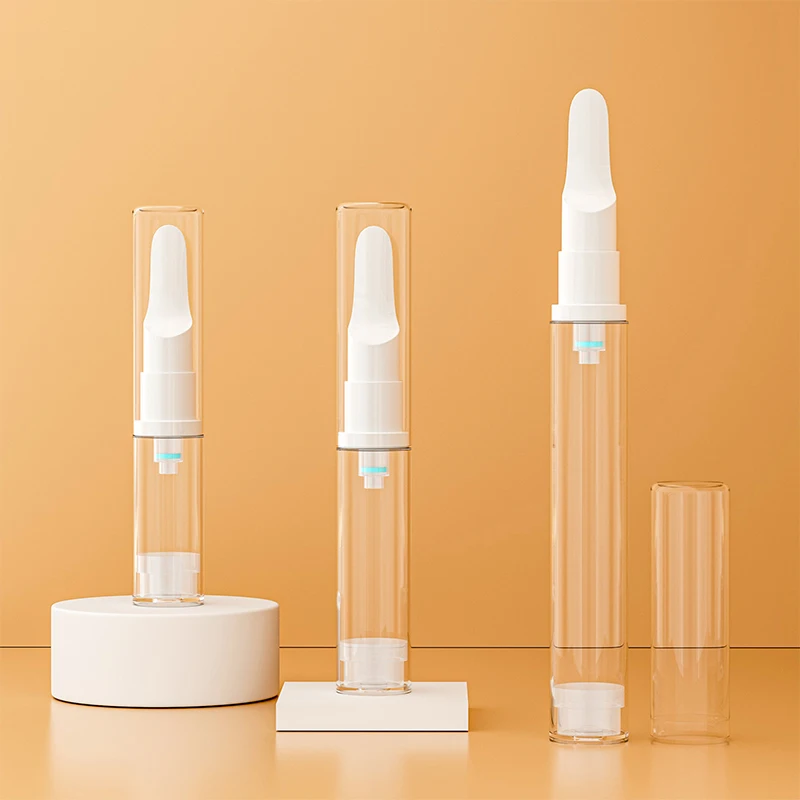 1PC 5/10/15ml Clear Foundation Dispenser Bottle Portable Travel Essence Sample Container Airless Vacuum Eye Gel Cream Empty Tube
