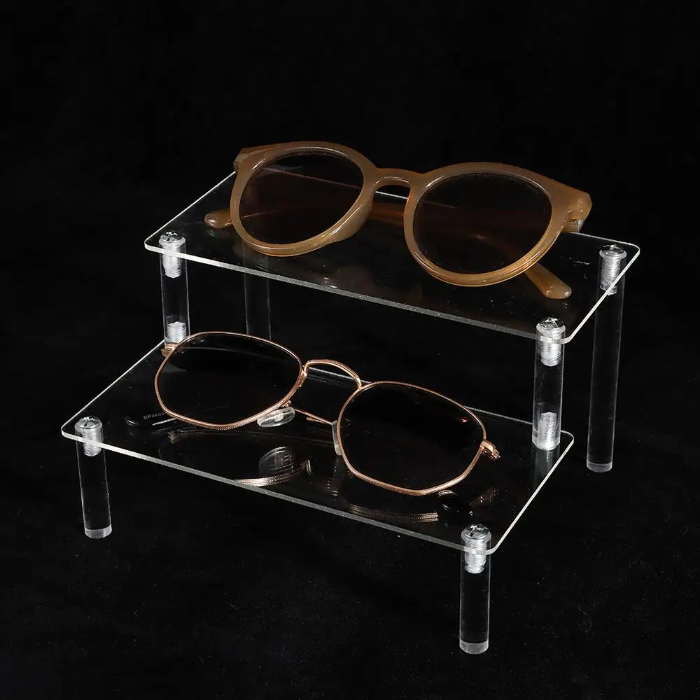 رف عرض نظارات شمسية أكريليك جديد متعدد الطبقات حامل نظارات شفاف رف تخزين النظارات المتين