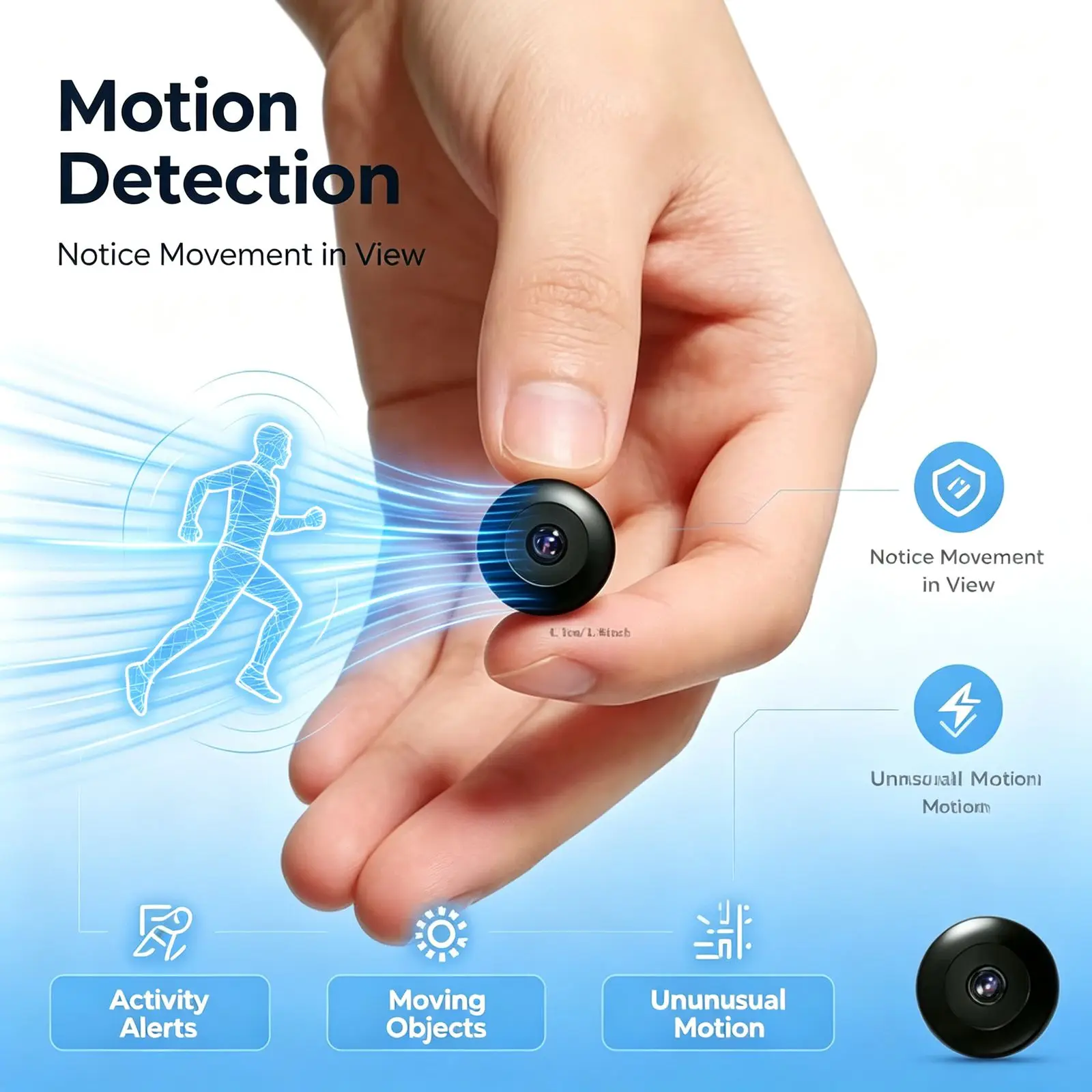 B6 Mini WiFi  Camera,4K HD Small Nanny Cam with Infrared Night Vision, Smart Motion Detection Alert Push, Two‑Way Audio Intercom, Remote Phone Live View & Video Playback, TF Card & Cloud Storage, Multi‑User Sharing, Wireless Tiny Portable Surveillance Ca