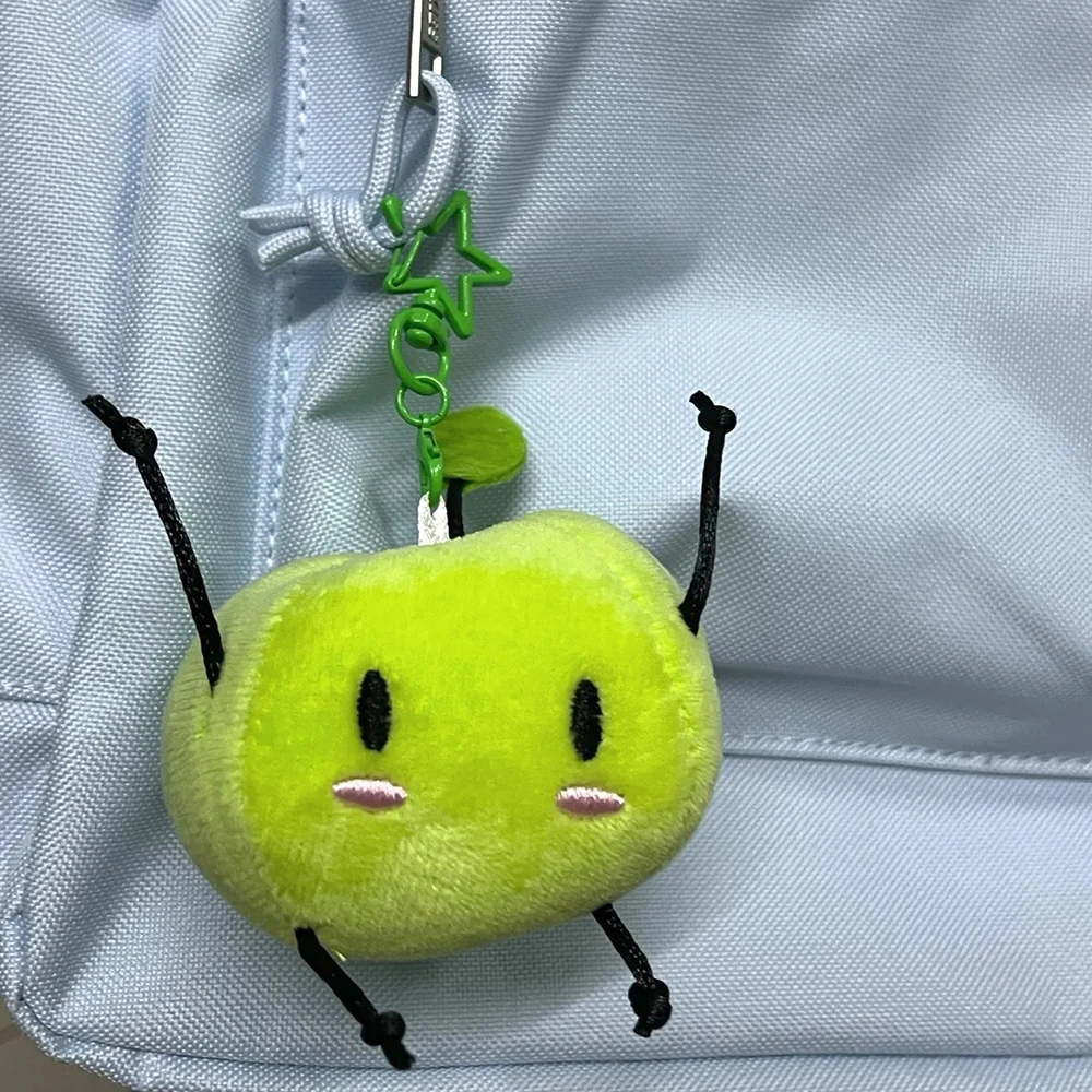 Game Stardew Valley Junimos Cosplay Keychain Green Cute Apple Elf Plush Cotton Doll Backpack Pendant Keyring Accessories image 3