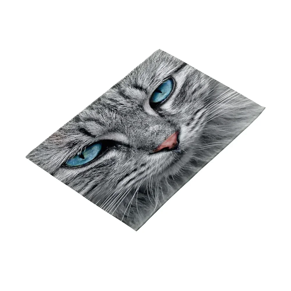 Printing Cute Cat Face Placemat Non-Slip Heat Resistant Washable Kitchen Table Plate Bowl Coaster Children\'s Tablecloth