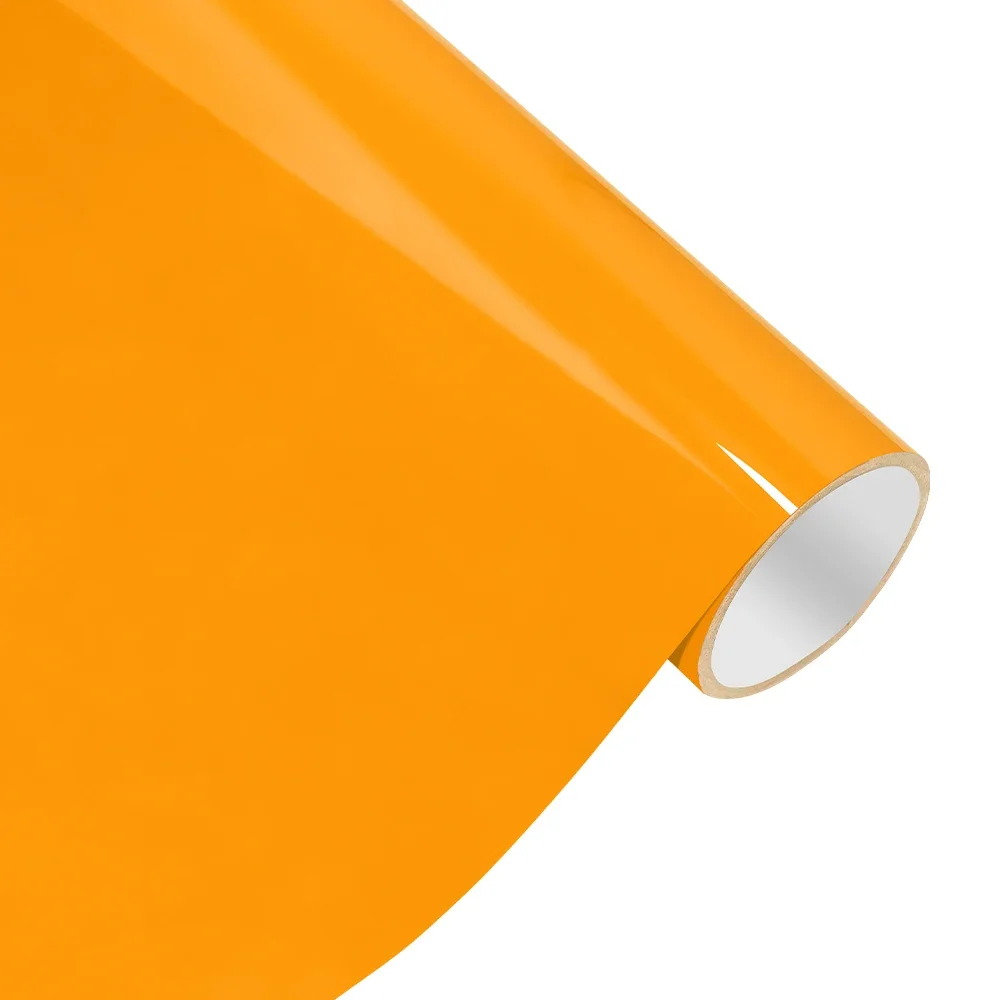 Platinum Energy Orange Car Sticker Wrap Vinyl Film Color Change PET Bubble Free Film PVC Decal Car Accessories Interior Exterior