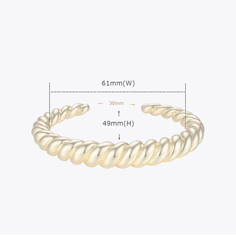 ENFASHION Twist Bracelet For Women Gold Color Cuff Bracelets Fashion Jewelry Bijoux Femme Bangles Friends Gifts BF182031