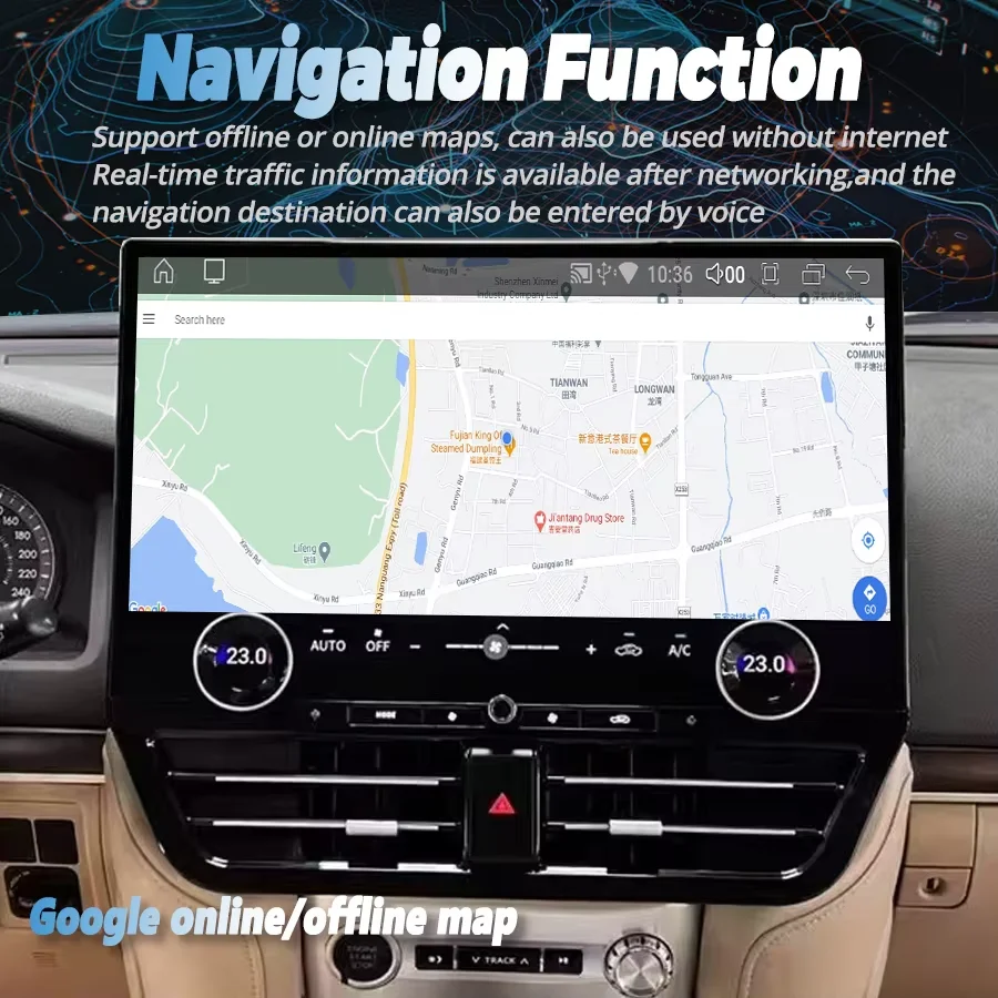 Ls 19.8" Android Screen For Toyota Land Cruiser Lc200 Lc300 Vx-r 2008-2021 Car Multimedia Player Stereo Carplay Gps Navigation