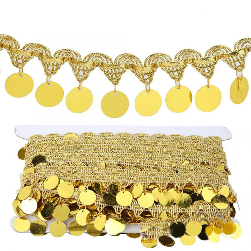 Paillettes oro argento nappa pizzo danza Costume accessori barba pizzo fai da te accessori decorazione di alta qualità