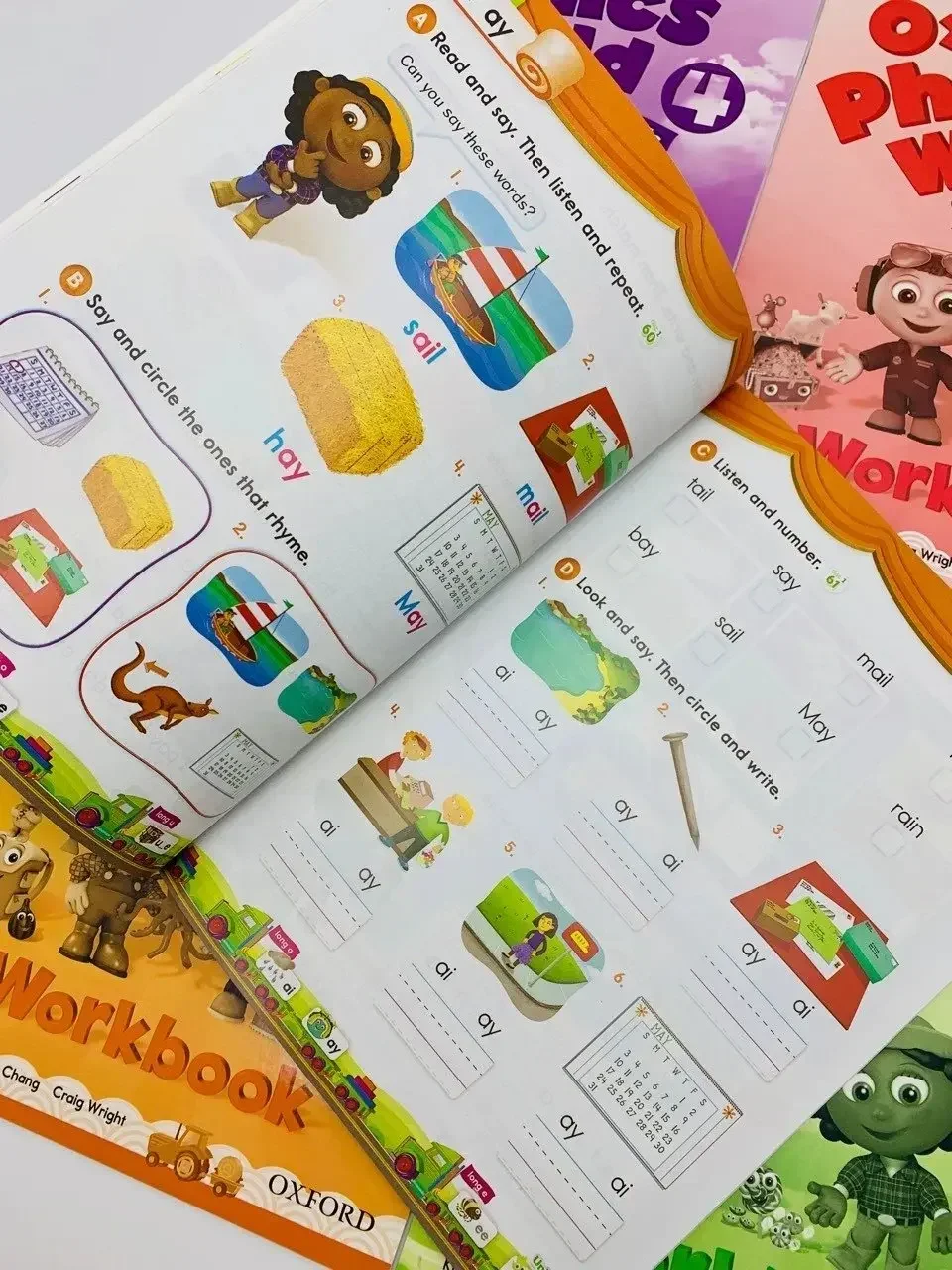 2 Books Oxford Phonics World Storybook Children Learning English Case Early Learning Workbook Educational Toys Textbook